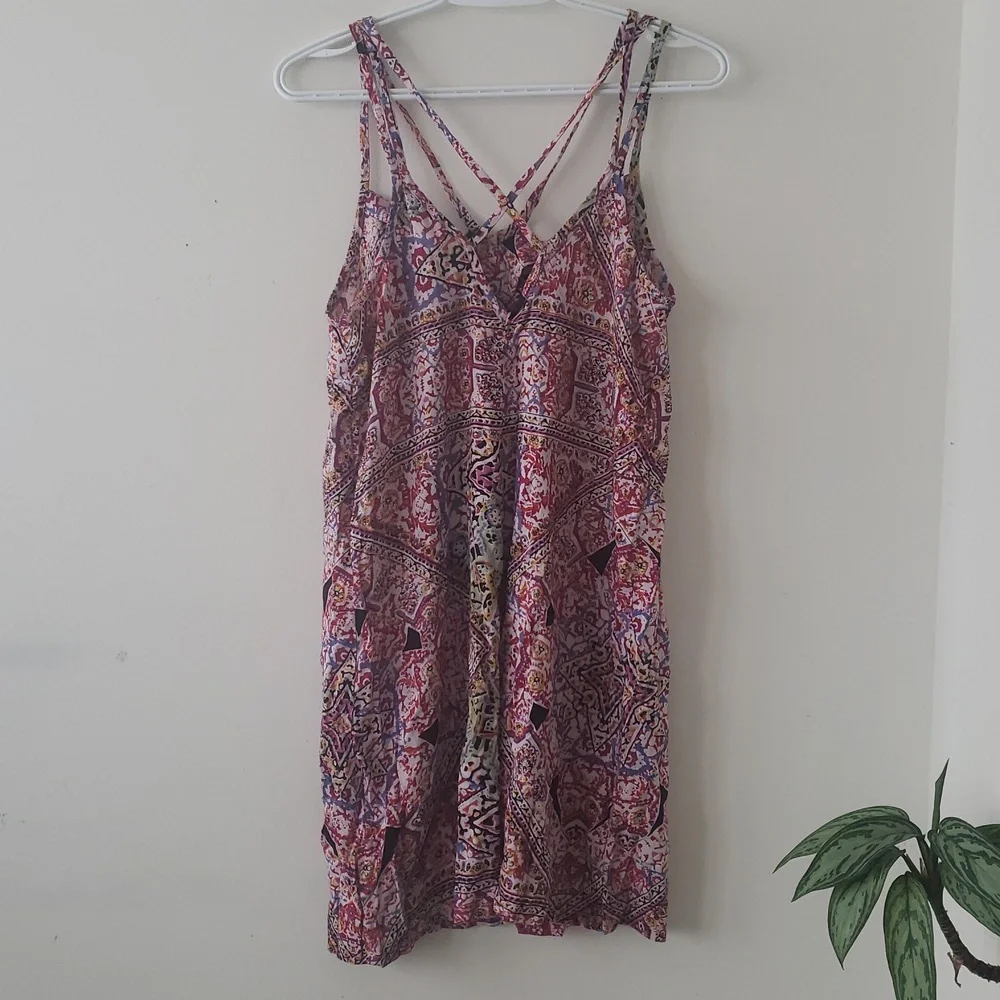 Colorful Patterned Mini Dress - Picture 4 of 7